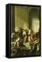 Christ Driving the Money-Changers from the Temple-School of Eustache Le Sueur-Framed Stretched Canvas