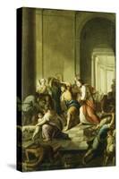 Christ Driving the Money-Changers from the Temple-School of Eustache Le Sueur-Stretched Canvas