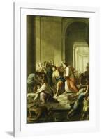 Christ Driving the Money-Changers from the Temple-School of Eustache Le Sueur-Framed Giclee Print