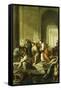 Christ Driving the Money-Changers from the Temple-School of Eustache Le Sueur-Framed Stretched Canvas