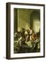 Christ Driving the Money-Changers from the Temple-School of Eustache Le Sueur-Framed Giclee Print