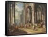 Christ Driving the Money Changers from the Temple-Giovanni Paolo Panini-Framed Stretched Canvas