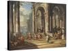 Christ Driving the Money Changers from the Temple-Giovanni Paolo Panini-Stretched Canvas