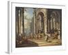 Christ Driving the Money Changers from the Temple-Giovanni Paolo Panini-Framed Giclee Print