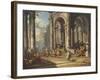 Christ Driving the Money Changers from the Temple-Giovanni Paolo Panini-Framed Giclee Print