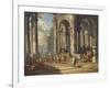 Christ Driving the Money Changers from the Temple-Giovanni Paolo Panini-Framed Giclee Print