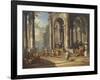 Christ Driving the Money Changers from the Temple-Giovanni Paolo Panini-Framed Giclee Print