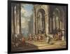 Christ Driving the Money Changers from the Temple-Giovanni Paolo Panini-Framed Giclee Print