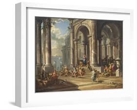 Christ Driving the Money Changers from the Temple-Giovanni Paolo Panini-Framed Giclee Print