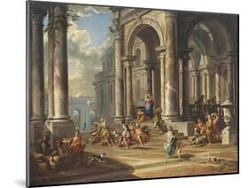 Christ Driving the Money Changers from the Temple-Giovanni Paolo Panini-Mounted Giclee Print