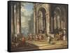 Christ Driving the Money Changers from the Temple-Giovanni Paolo Panini-Framed Stretched Canvas