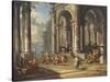 Christ Driving the Money Changers from the Temple-Giovanni Paolo Panini-Stretched Canvas