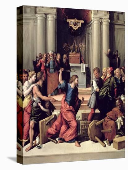 Christ Driving the Money-Changers from the Temple-Benvenuto Tisi Da Garofalo-Stretched Canvas