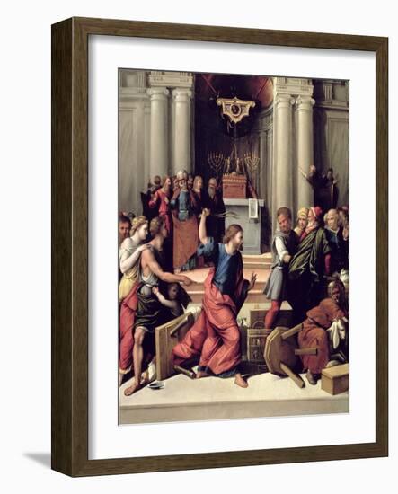 Christ Driving the Money-Changers from the Temple-Benvenuto Tisi Da Garofalo-Framed Giclee Print