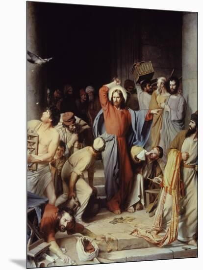 Christ Driving the Money Changers Out of Temple-Carl Bloch-Mounted Giclee Print