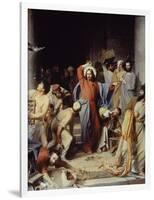 Christ Driving the Money Changers Out of Temple-Carl Bloch-Framed Giclee Print