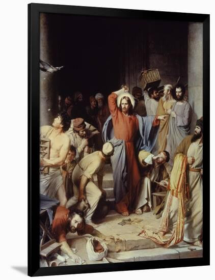 Christ Driving the Money Changers Out of Temple-Carl Bloch-Framed Giclee Print