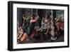 Christ Driving the Money Lenders from the Temple, 1580-1585-Ippolito Scarsellino-Framed Giclee Print