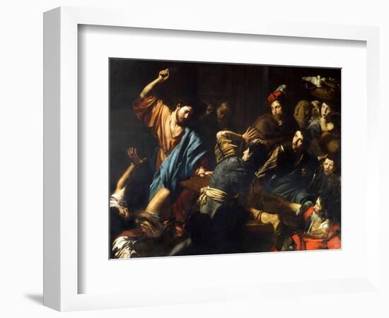 Christ Driving the Money-Lenders from the Temple-Valentin de Boulogne-Framed Giclee Print