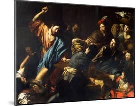 Christ Driving the Money-Lenders from the Temple-Valentin de Boulogne-Mounted Giclee Print