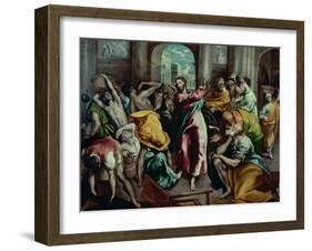 Christ Driving the Moneylenders from the Temple, 1600-El Greco-Framed Giclee Print