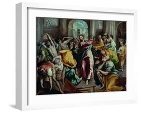 Christ Driving the Moneylenders from the Temple, 1600-El Greco-Framed Giclee Print
