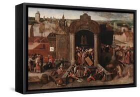 Christ Driving the Traders from the Temple, c.1570-5-Hieronymus Bosch-Framed Stretched Canvas