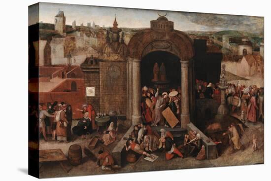 Christ Driving the Traders from the Temple, c.1570-5-Hieronymus Bosch-Stretched Canvas