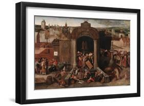 Christ Driving the Traders from the Temple, c.1570-5-Hieronymus Bosch-Framed Giclee Print