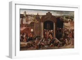 Christ Driving the Traders from the Temple, c.1570-5-Hieronymus Bosch-Framed Giclee Print