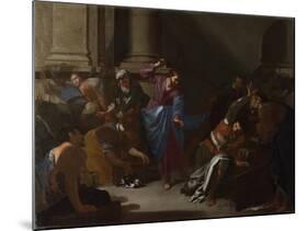 Christ Driving the Traders from the Temple, C. 1645-Bernardo Cavallino-Mounted Giclee Print