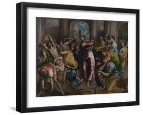 Christ Driving the Traders from the Temple, Ca. 1600-El Greco-Framed Giclee Print