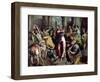 Christ Driving the Traders from the Temple, circa 1600-El Greco-Framed Giclee Print