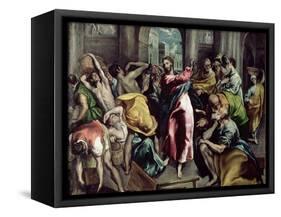 Christ Driving the Traders from the Temple, circa 1600-El Greco-Framed Stretched Canvas