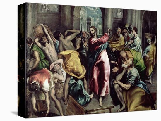 Christ Driving the Traders from the Temple, circa 1600-El Greco-Stretched Canvas