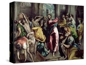 Christ Driving the Traders from the Temple, circa 1600-El Greco-Stretched Canvas