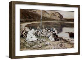 Christ Eating with His Disciples-James Tissot-Framed Giclee Print