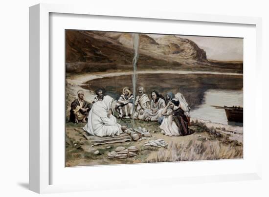 Christ Eating with His Disciples-James Tissot-Framed Giclee Print