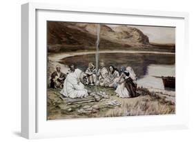 Christ Eating with His Disciples-James Tissot-Framed Giclee Print