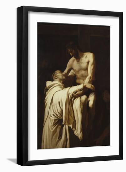 Christ Embracing Saint Bernard, Ca. 1626-Francisco Ribalta-Framed Giclee Print