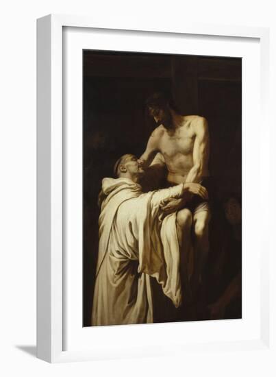 Christ Embracing Saint Bernard, Ca. 1626-Francisco Ribalta-Framed Giclee Print