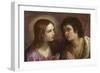 Christ Embracing Saint John the Baptist, C. 1640-Guido Reni-Framed Giclee Print