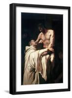 Christ Embracing St. Bernard-Francisco Ribalta-Framed Giclee Print