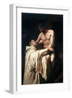 Christ Embracing St. Bernard-Francisco Ribalta-Framed Giclee Print