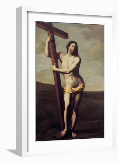 Christ Embracing the Cross-Guido Reni-Framed Giclee Print