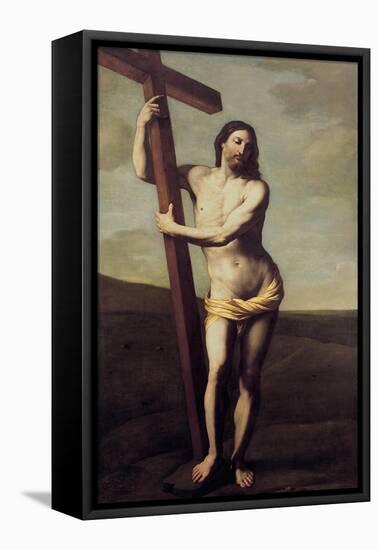 Christ Embracing the Cross-Guido Reni-Framed Stretched Canvas