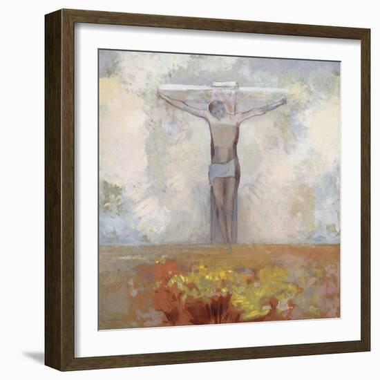 Christ en croix-Odilon Redon-Framed Giclee Print