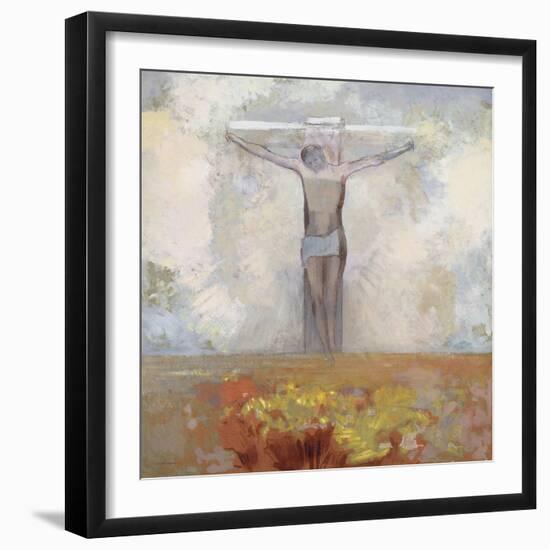 Christ en croix-Odilon Redon-Framed Giclee Print