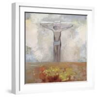 Christ en croix-Odilon Redon-Framed Giclee Print