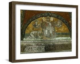 Christ Enthroned, Blessing-null-Framed Giclee Print